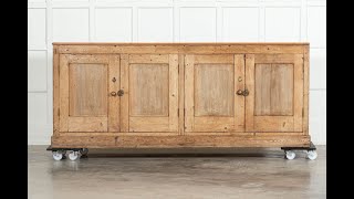 Large 19thC English Pine Dresser Base [upl. by Bruckner]