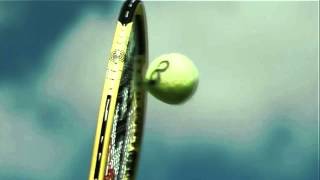 142mph Serve  Racquet hits the ball 6000fps Super slow motion from Olympus IMS [upl. by Eisus]