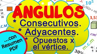 Ángulos consecutivos adyacentes opuestos por el vértice [upl. by Attelrahc]