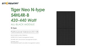 Energynat  Jinko Solar Tiger Neo Ntype 420440W Solar Module Series [upl. by Ardussi397]