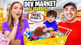 DEV MARKET ALIŞVERİŞİ  VLOG HADİ BİZİMLE BİRLİKTE MARKET ALIŞVERİŞİNE GELİN 🛒🛍️ [upl. by Sucramel]