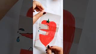 Monster 👹 Strawberry 🍓 Card Design For Helloween origami paper craft origami diy craft [upl. by Koren]