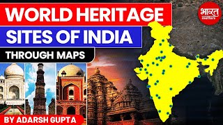 All 40 UNESCO World Heritage Sites of India  By Adarsh Gupta [upl. by Tsenre]