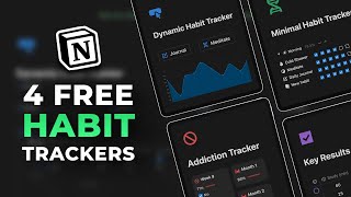 4 FREE Notion Habit Trackers To Level Up In 2024 [upl. by Lamprey]