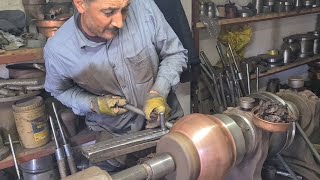 How to make a handmade copper pot  Production process of copper pot [upl. by Linson]