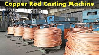 How to Produce Copper Rod from MillBerry Copper Wire Scrap Copper Cast Plant [upl. by Akinohs]