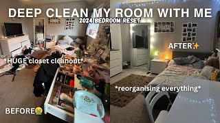 DEEP CLEAN MY ROOM WITH ME  first declutter reorganise amp reset of 2024🧼✨ [upl. by Feingold521]