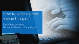 How to Write a Great Research Paper [upl. by Gnak]