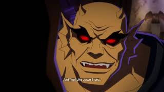 Young Justice the transformation of Jason Blood to Etrigan [upl. by Llertram]