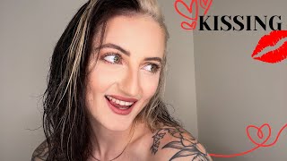 ASMR KISSING NOISES MAKING OUT TONGUES LOVING AND POSITIVE WHISPERS GIRLFRIEND [upl. by Elbas473]