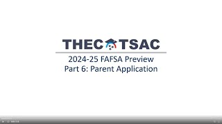 2024 25 FAFSA Preview Part 6 Parent Application [upl. by Ereveniug]