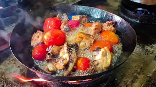 Nisar Charsi Chicken karahi Recipe in Peshawar  Street Food of Peshawar Pakistan by Mukkram Saleem [upl. by Nnyltak]