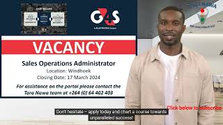 🚔Vacancy G4S Sales Operations Administrator Closing Date 17 March 2024 [upl. by Chester820]