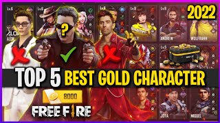 Best GOLD Character In Free Fire TOP 5 Characters Available In GOLD 2023 After OB40 Update Changes [upl. by Suiradel173]