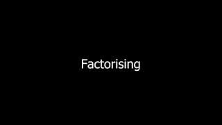 Factorising Single Brackets [upl. by Thomasa]