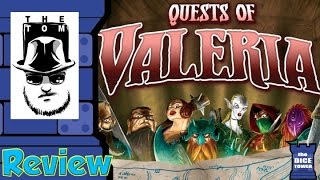 Quests of Valeria Review  with Tom Vasel [upl. by Ferrand]