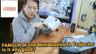 FANGOR M 206 Mini Bluetooth Projector review [upl. by Ynaffat]