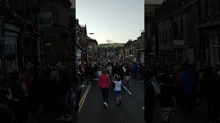 Whit Friday 2022  Lancaster University Brass Band at Delph  Stormtrooping Saddleworth [upl. by Aihseken]