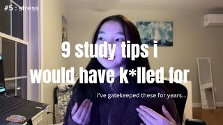 9 study tips I would’ve KLLED to know no more gatekeeping ✏️ [upl. by Urbain800]