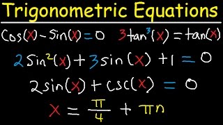 Solving Trigonometric Equations Using Identities Multiple Angles By Factoring General Solution [upl. by Auguste]