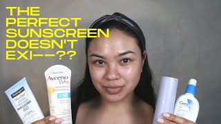 Testing Fenty Skin CeraVe Aveeno and Neutrogena Sunscreen  Victoria Gravesande [upl. by Halverson]