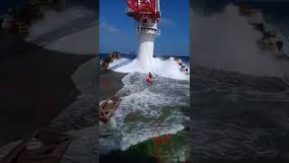 North Sea Ship vs Waves merchantnavy viral trending dangerous badweather risk adventure [upl. by Fein454]