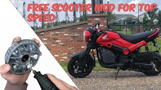 Honda Navi top speed mod for free works on other scooters too [upl. by Settle]