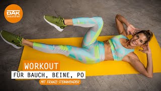 Workout für Bauch Beine Po  fitmitfranzi  DAKGesundheit [upl. by Reinaldo]