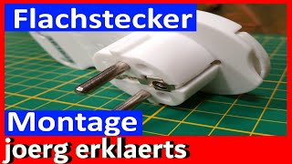 Stecker anschließen Schukostecker Montageanleitung Smart TV Tutorial Nr238 [upl. by Aisemaj]