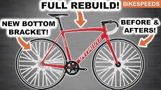 Specialized Langster Full Rebuild Singlespeed Bike Service [upl. by Harmon20]