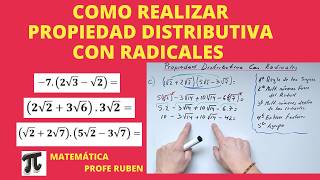 Cómo realizar propiedad distributiva con radicales raíces [upl. by Nessim]