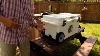 Pelican 80 qt Elite Cooler on wheelsUNBOXING [upl. by Assitruc]