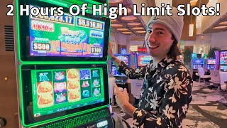 Over 2 Hours Of High Limit Slots Las Vegas Slot Action AND SATISFACTION [upl. by Eiliah22]