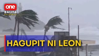 OBP  Super typhoon LeonPH nagparamdam ng bagsik sa Cagayan at Batanes [upl. by Agace]