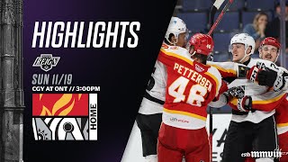 Nov 19th Highlights ONT 4 CGY 0 [upl. by Aliekahs]