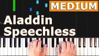 Aladdin  Speechless  Piano Tutorial  Sheet Music [upl. by Nyrtak441]