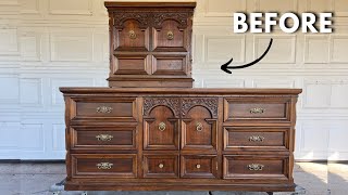 I GAVE THIS DRESSER SET A STUNNING MAKEOVER  NEW FURNITURE FLIP FOR 2024 [upl. by Alic69]