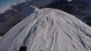 skirando Le Flon  Taney  Col des Crosses  Le Grammont Valais Suisse 16022019 [upl. by Aikel]