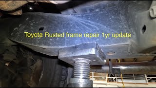 Toyota Tacoma rusted frame repair 1yr update and tensioner and idler pulley replacement ￼ [upl. by Truelove410]