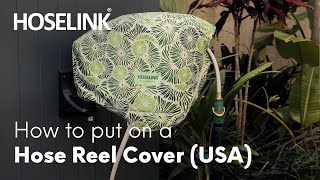 How to put on a Hose Reel Cover  Hoselink USA  Retractable Garden Hose Reel  Optional Accessory [upl. by Russo]