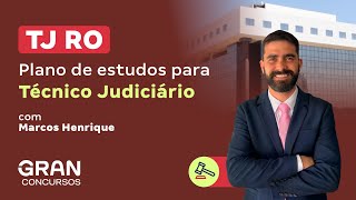 Concurso TJ RO  Plano de estudos para Técnico Judiciário [upl. by Shelah]