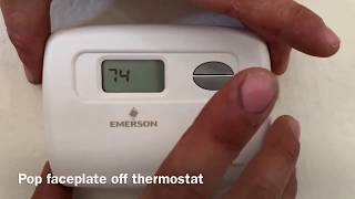 How to replace the batteries in your Emerson thermostat [upl. by Endora]