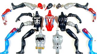 Assemble Batman VS Venom Carnage VS Spiderman Avengers Superhero Toys [upl. by Adabel]