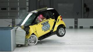 2008 Smart Fortwo moderate overlap IIHS crash test [upl. by Mcallister]