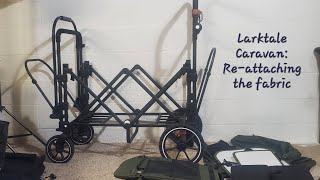 Larktale Caravan How to reattach your fabric to the frame Larktale strollerwagon howto [upl. by Dlonyar]