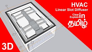 HVAC Training in தமிழ்  How to Create a Linear Slot Diffuser [upl. by Yhtac]