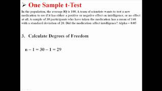 One Sample tTest [upl. by Lonee645]