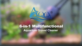 AQQA Aquarium Vacuum Gravel Cleaner Electric Fish amp Turtle Tank Water Changer [upl. by Natloz]