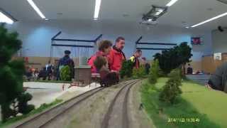 Video Fahrt auf der Segmentanlage Bhf Roding der Modellbahnfreunden Regental 2014 [upl. by Stillman]