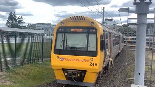 Country Hornshow Beenleigh SMU241 Departing Roma Street Train Station Platform 4 [upl. by Grani417]